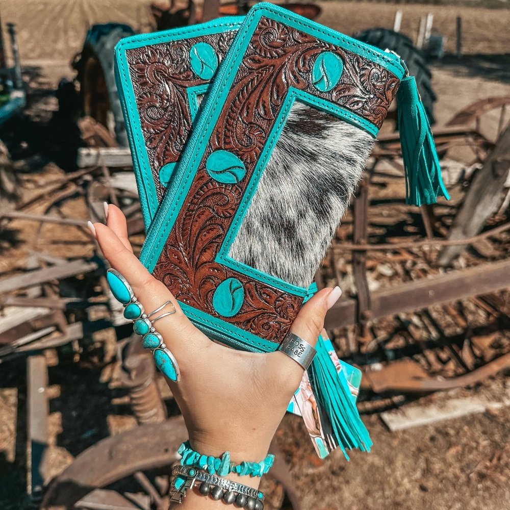 The Turquoise Dreams Wallet a Haute Southern Hyde by Beth Marie Exclusive